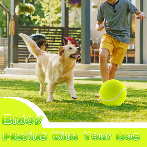 Banfeng Big Tennis Ball for Dogs, Giant Dog Tennis Ball Toy Large Outdoor Sports Gift for Small Medium Large Dog (Yellow, 9.5 inch)