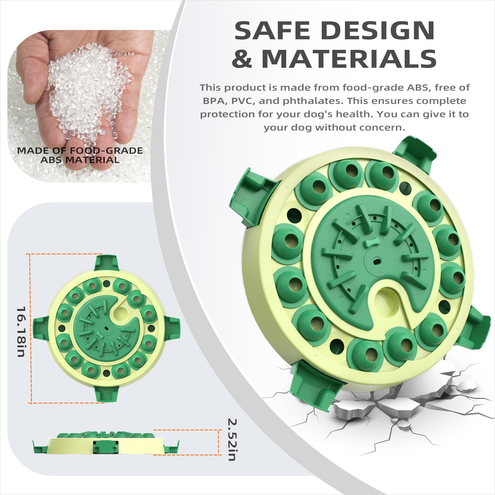 KADTC 3 Levels of Step-by-Step Challenge Dog Puzzle Toy 4 Ways to Play - U.S. Brand & Design - Large Size Beginner-to-Advanced,Boredom Buster for Smart Dogs Mental Stimulation Enrichment Brain Toys