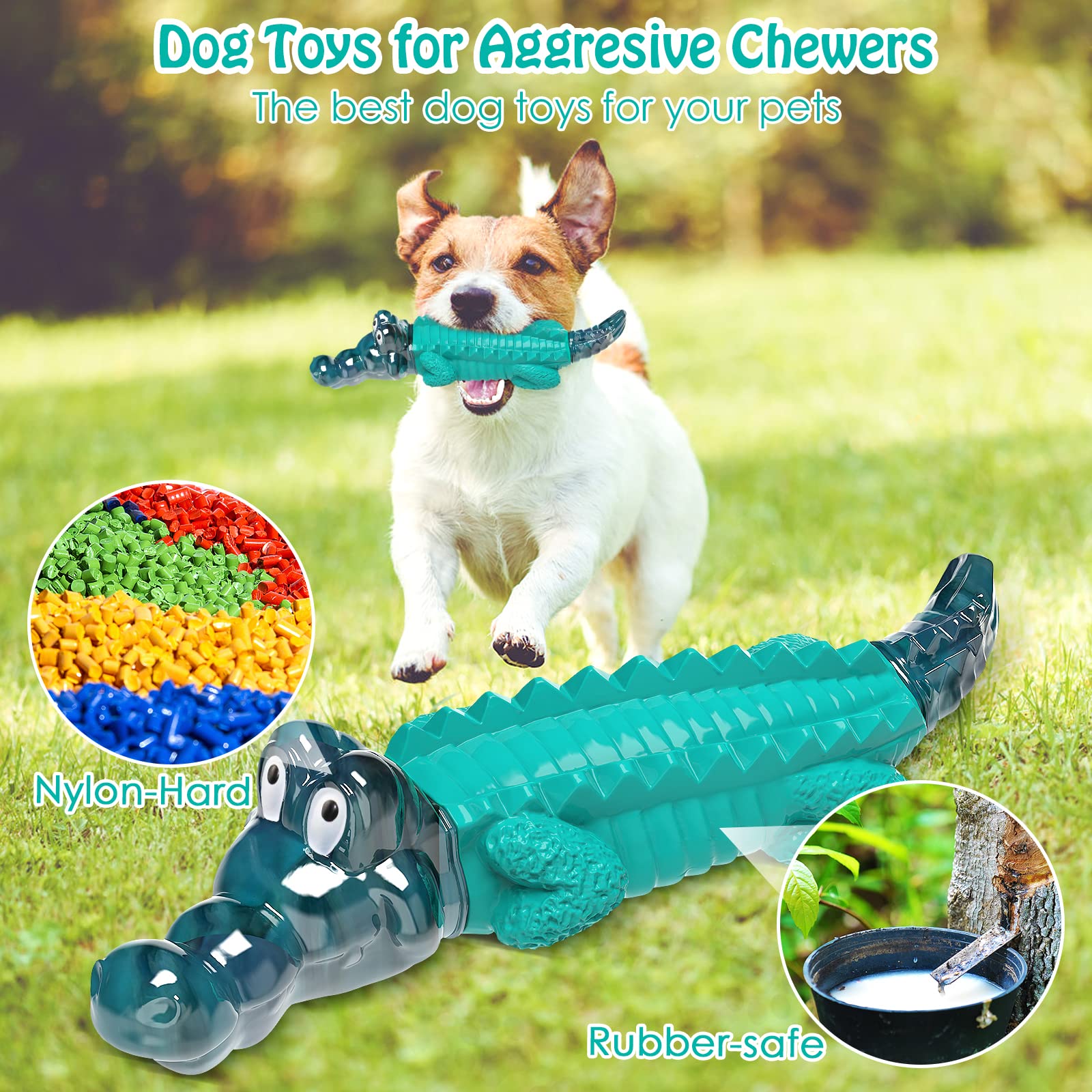 Jeefome Dog Toys for Aggressive Chewers - Tough,Indestructible Dog Chew Toys for Large, Medium,Small Breed to Keep Them Busy